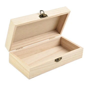 Ретро Деревянный ящик для хранения из простого дерева с крышкой Многофункциональные Навесные коробки Подарочная упаковка Шкатулка для ювелирных изделий Коробка для хранения домашней утвари
