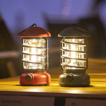 Ретро Портативный походный фонарь Уличная керосиновая винтажная походная лампа 3 режима освещения Фонарь для палатки для пеших прогулок Двор для скалолазания