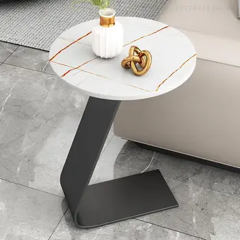 Роскошная кровать в центре, Небольшой журнальный столик В гостиной, Мраморный дизайн, Металлический Низкий журнальный столик, диван, Современная мебель для дома Mesa GXR35XP