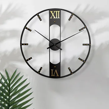 Роскошные Большие настенные часы Современный дизайн 3d Бесшумные Настенные Часы Домашний Декор Черные Металлические Часы Украшение гостиной Идеи подарков