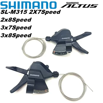 Рычаг переключения передач велосипеда Shimano Altus SL-M315 3x7 3x8 Скоростей 21S 24S Триггер переключения Скоростей Rapid Fire Плюс Трос Переключения передач M315