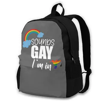 Рюкзаки Lesbian Pride Прочный Базовый рюкзак из полиэстера для пикника, туристические сумки