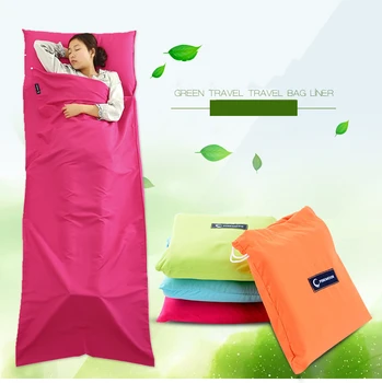Сверхлегкий наружный спальный мешок с подкладкой из полиэстера, портативное одеяло для кемпинга, одинарный здоровый коврик для путешествий, походные складные дорожные сумки