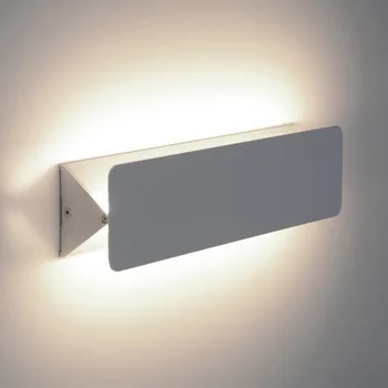 Светодиодные настенные светильники Современный минималистичный настенный светильник с белым абажуром, Регулируемое настенное бра, украшение фойе гостиной в европейском стиле