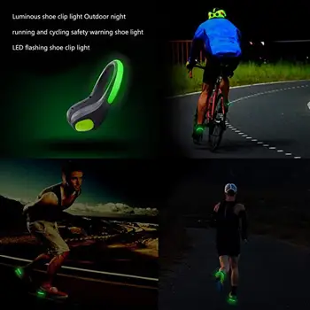 Светоотражающий зажим для обуви для бегунов Glare Night Runner Подсветка для обуви для бега ночью Ходьба трусцой Езда на Велосипеде Велоспорт