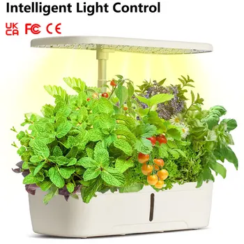 Система выращивания гидропоники, набор для выращивания трав в помещении, Автоматический выбор времени, Садовые светодиодные фонари для выращивания, Умный водяной насос для домашних цветочных горшков