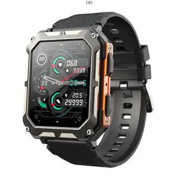 Смарт-часы 1,83 дюйма Для мужчин Music BT Call Спорт на открытом воздухе Фитнес-трекер Частота сердечных сокращений Кровяное давление Smartwatch C20 PRO
