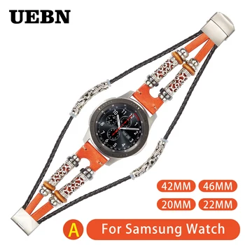 Сменный ретро-ремешок для часов Samsung Gear S2 S3 Classic и Frontier Sport из натуральной кожи 22 мм 20 мм