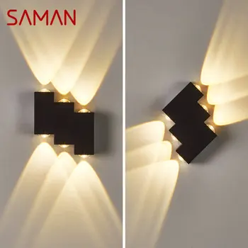 Современные простые настенные светильники SAMAN LED IP65 Водонепроницаемые Домашние креативные декоративные для внутренних и наружных лестниц на балконы.