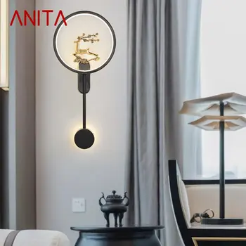 Современный настенный светильник ANITA, винтажное латунное креативное бра для дома, гостиной и спальни, Прикроватный декор.