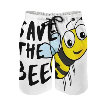 Спасите пчел! Идея веганского подарка Sweet Bee Мужские спортивные короткие пляжные шорты для серфинга Плавки-боксеры для купания Save The Bees
