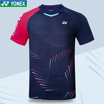 Спортивная футболка Yonex tennis Clothing быстросохнущая майка для бадминтона с коротким рукавом мужская женская летняя