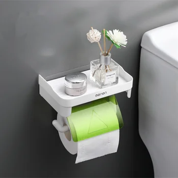 Стойка для держателя туалетной бумаги, Полки для ванной комнаты, 3 цвета, Аксессуары для ванной комнаты, Настенный стеллаж для хранения рулонной бумаги, многофункциональный