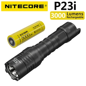 Тактический фонарь NITECORE P23i 3000 люмен, с батареей NL2150HPI в стандартной комплектации внутри упаковки