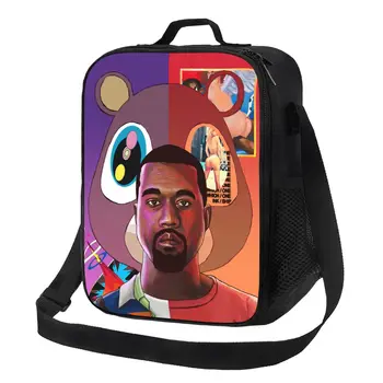 Термоизолированная сумка для ланча Kanye West Bear, женский Портативный контейнер для ланча для кемпинга на открытом воздухе, коробка для хранения еды Bento