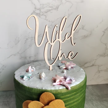 Топпер для торта Wild One, топпер для торта на первый день рождения ребенка, деревянный топпер для торта на день рождения, топпер для торта на первый день рождения ребенка, подарок на день рождения