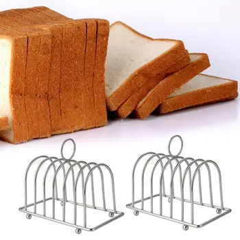 Удобная подставка для тостов из нержавеющей стали без ржавчины, 6 слотов, электрическая фритюрница, подставка для тостов, не вызывающая коррозии, подставка для хлеба, Кухонные принадлежности