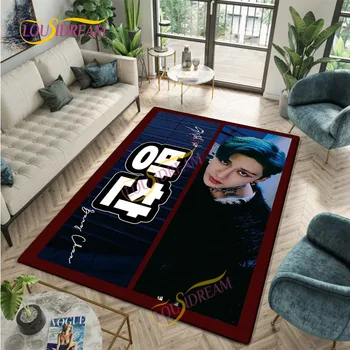 Украшение игрового коврика для спальни разного размера, нескользящая детская игровая зона отдыха, популярный подарочный ковер для поклонников K-POP Stray Kids