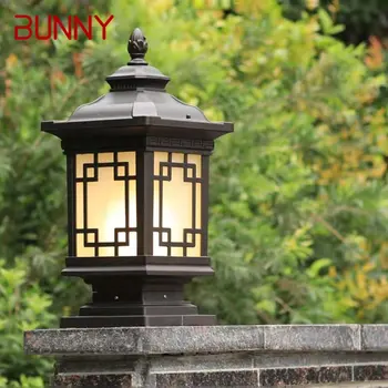 Уличный классический светильник BUNNY Простой электрический светодиодный светильник на столбе, водонепроницаемый для внутреннего двора виллы, ретро-ландшафта сада