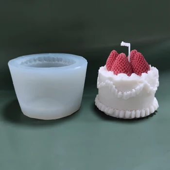 Форма для торта Силиконовая форма для свечей DIY Формы для выпечки помадных тортов Ручной работы Ароматическая свеча Форма для изготовления ароматизированного мыла Украшение дома