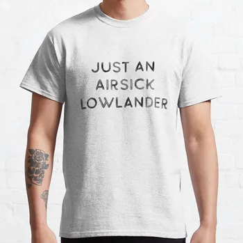 Футболка Airsick Lowlander, мужская футболка, милая одежда с графическим рисунком, короткая футболка, спортивные рубашки