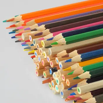 Цветной карандаш, грифель для внешней торговли, 48 цветов, 100 шт, Водорастворимая Цветная кисть, Дешево
