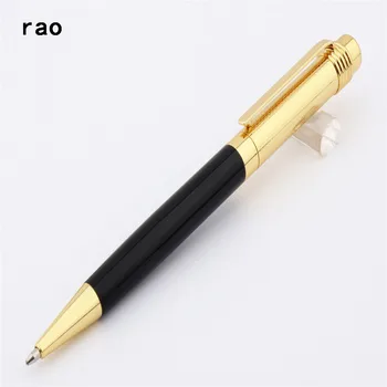Шариковая ручка с синими чернилами роскошного качества 855 Golden hat Black Business office со средним кончиком Новая
