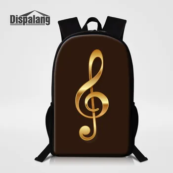 Школьные сумки с рисунком музыкальной ноты для студентов, модный рюкзак для мальчиков и девочек, 16-дюймовый большой детский повседневный рюкзак Sac A Dos