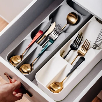 Ящик для кухонных столовых приборов, ящик для хранения ложек, отделение-органайзер для хранения бытовых ножей и вилок, ящик для хранения посуды