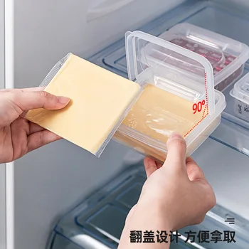 Ящик для хранения сыра на кухне, Холодильник, Коробка для консервирования фруктов, коробка для масла с откидной крышкой.