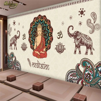 бейбеханг Пользовательские Тайские Индийские буддийские фрески 3D Фотообои фотообои для стен 3 d Фон Гостиной Домашний Декор