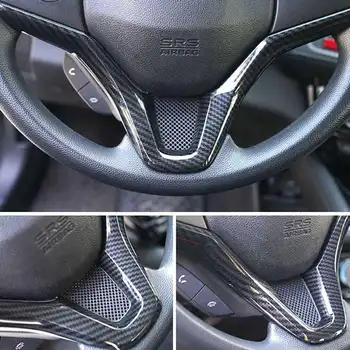 для Honda Vezel HR-V HRV 2015 2016 2017 Крышка Панели Рулевого колеса Автомобиля, Отделка из Углеродного Волокна, Блестки