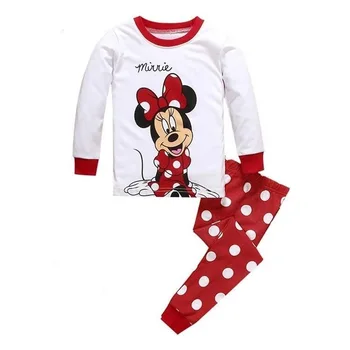 комплект детской одежды, Зимняя хлопковая одежда для новорожденных мальчиков и девочек, Пижамы с Минни, Комплекты детской одежды Унисекс