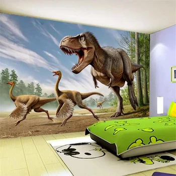 обои на заказ beibehang большая фреска 3d фотообои динозавр ТВ фон настенная декоративная роспись гостиная 3D обои