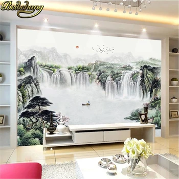 фотообои beibehang на заказ создание воды 3D фон для телевизора Тушь пейзаж фреска обои обои для домашнего декора